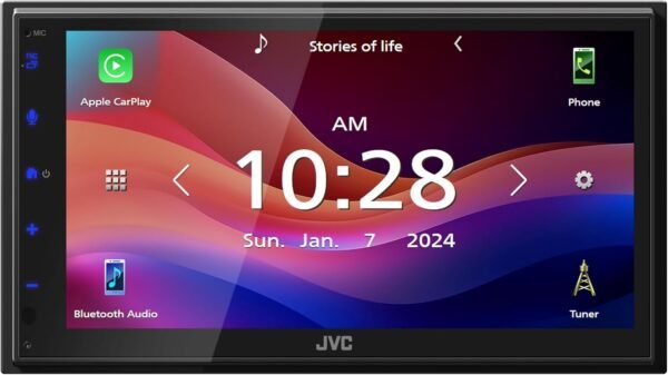 JVC KW-M595BT Single-Din Touchscreen Digital Car Stereo Receiver