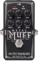 Electro-Harmonix Nano Metal Muff, Black, NANO METAL MUFF - Electric Guitar Distortion with Noise Gate Pedal
