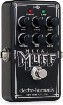 Electro-Harmonix Nano Metal Muff, Black, NANO METAL MUFF - Electric Guitar Distortion with Noise Gate Pedal