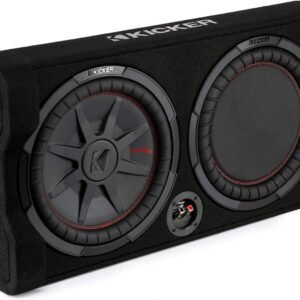 Kicker 48TRTP122 Sealed Downward-Firing Enclosure with CompRT® 12" Shallow-Mount Subwoofer and Passive Radiator