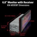 JVC KW-M595BT Single-Din Touchscreen Digital Car Stereo Receiver