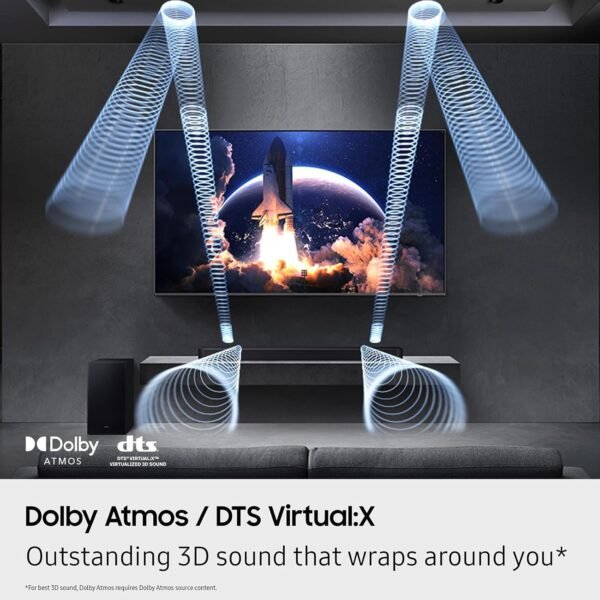 Samsung HW-Q600F Powered 3.1.2-Channel Dolby Atmos Sound Bar System - Image 5