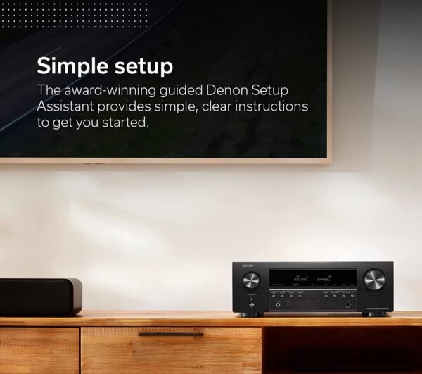 Denon AVR-S570BT 5.2 Channel Home Theater Receiver (Open Box) - Image 4