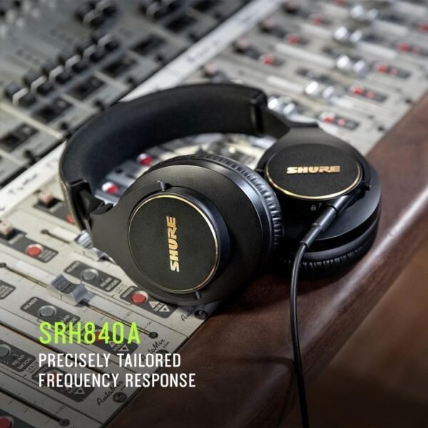 Shure SRH840A Over-Ear Wired Headphones for Critical Listening & Monitoring, Professional Headset - Image 6
