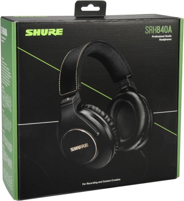 Shure SRH840A Over-Ear Wired Headphones for Critical Listening & Monitoring, Professional Headset - Image 9