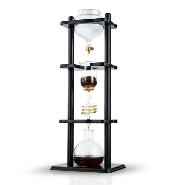 Yama 6-8 Cup Cold Brew Tower Straight Black Wood Frame (32oz) - Image 6