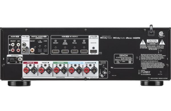 Denon AVR-S570BT 5.2 Channel Home Theater Receiver (Open Box) - Image 2
