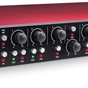 Focusrite AMS-SCARLETT-OCTOPRE 8-Channel Mic Pre Expansion with 8 ADAT Inputs/8 Analog Outputs