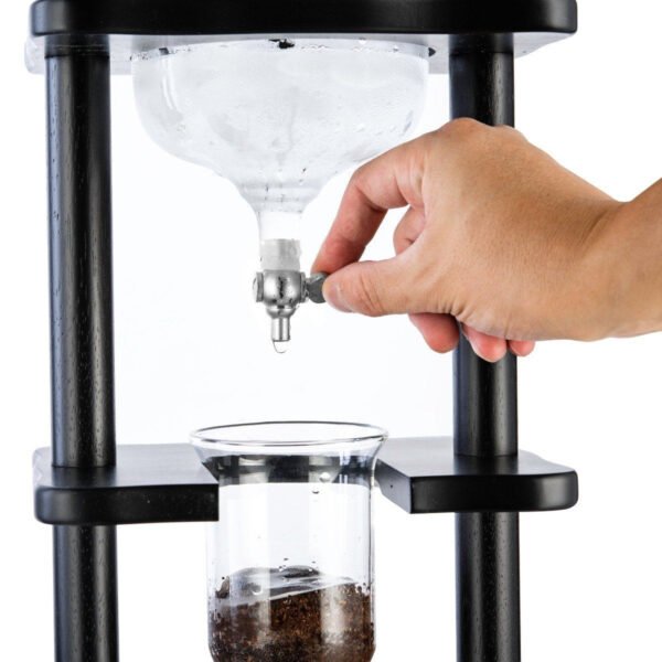 Yama 6-8 Cup Cold Brew Tower Straight Black Wood Frame (32oz) - Image 9